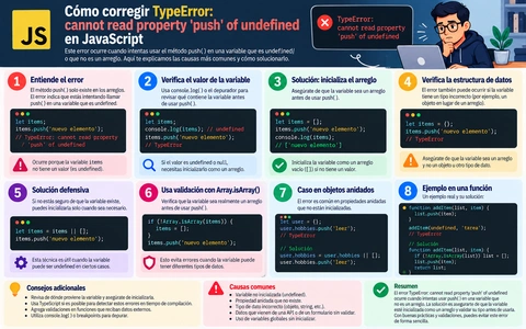 Como corregir TypeError cannot read property push of undefined en JavaScript