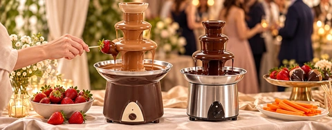 Chocolate Fountain Options for Dipping Strawberries and Vegetables