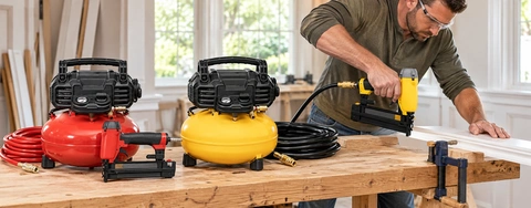 Comparing Air Compressor Combo Kits with Brad Nailer Options