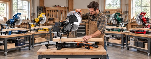 Comparing 15-Amp Miter Saws: Bosch, Dewalt, Metabo, Skil, and Dovaman
