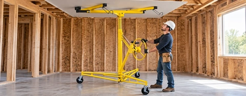 Rolling Caster Wheel Lockable Tools for Drywall Installation
