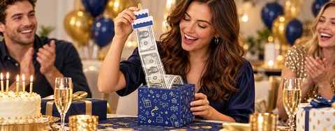 Personalized Birthday Money Box - Custom Cash Gift Option