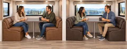Comparison of RecPro RV Dinette Booth Sets: Chestnut vs. Chocolate