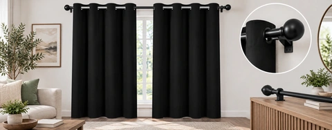 Amazon Basics vs Standard Decorative: Heavy Duty Black Curtain Rods