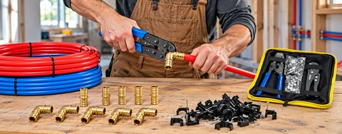 All-in-One PEX Plumbing Kit with Tools and Fittings Included