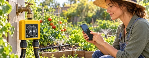 Effortless Watering System Control with WiFi and Brass Inlet Timers