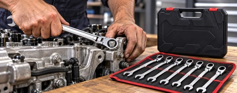 Comparison of Flex-Head Ratcheting Wrench Sets with Organizer Bags