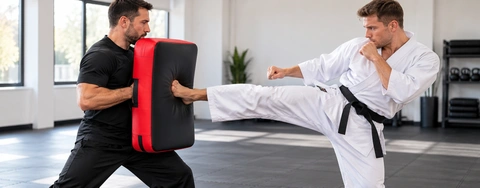 RDX Kick Shield Muay Thai Boxing Training Body Pad with Handles