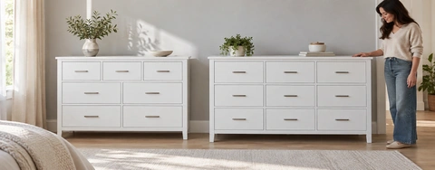 Comparing 7 Drawer White Dresser vs 9 Drawer White Dresser