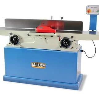 Click to view Baileigh Industrial IJ-883P-HH 8" Long Bed Parallelogram Jointer with Helical Insert Head