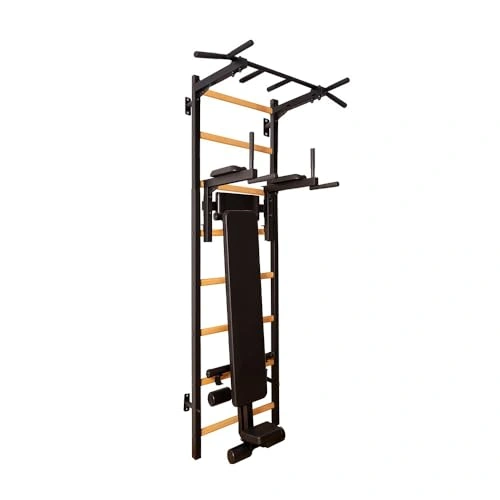 Click to view BenchK 223B Wallbars Stall Bars Swedish Ladder with Pull Up and Dip Station