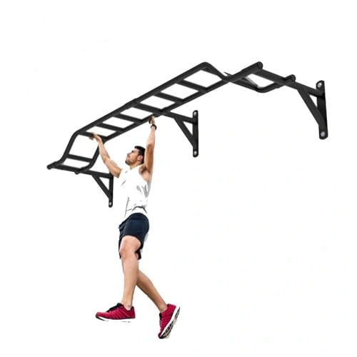 Click to view WADPP Wall-Mounted Pull Up Bar Heavy Duty Steel Climbing Frame