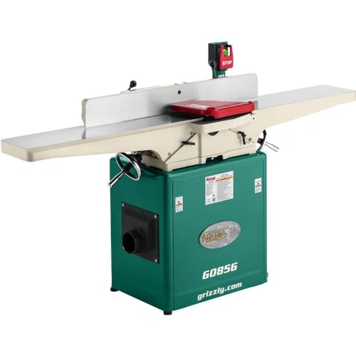 Click to view Grizzly Industrial G0856 8 x 72 Inch Jointer with Helical Cutterhead and Mobile Base