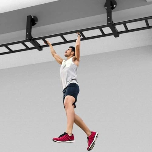 Click to view Wall-Mounted Pull-Up and Parallel Bars Steel Fitness Bar for Home Gym