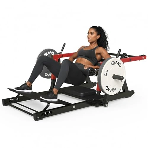 Click to view GMWD Hip Thrust Machine Plate-Loaded Glute Bridge Machine with Weight Holder
