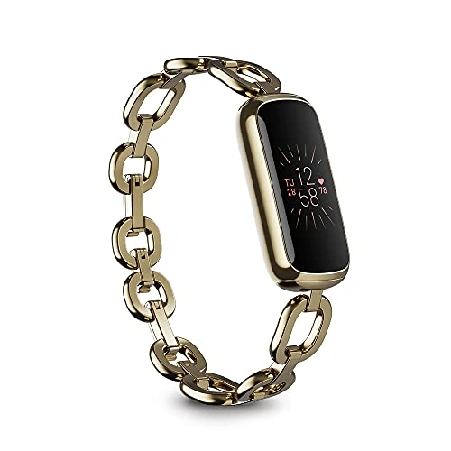 Click to view Fitbit Luxe Special Edition Fitness and Wellness Tracker with Gorjana Gold Bracelet