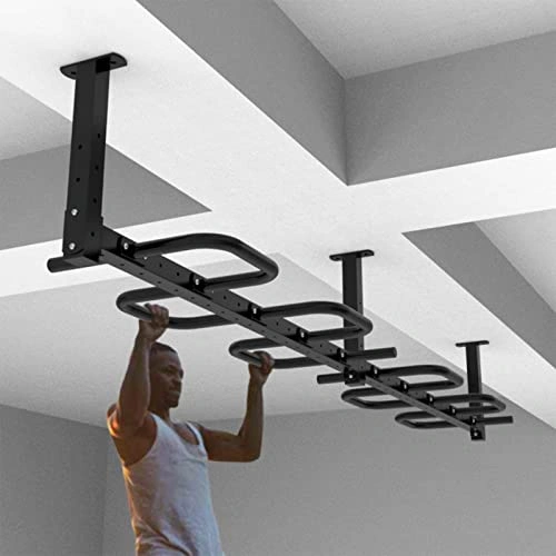 Click to view Heavy Duty Multi Grip Pull Up Bar Ceiling Mount for Home Workouts