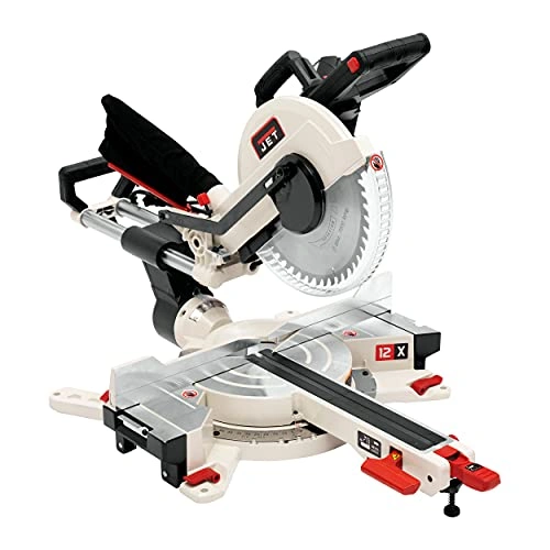 Click to view JET 12-Inch Sliding Dual-Bevel Compound Miter Saw, 1Ph 115V