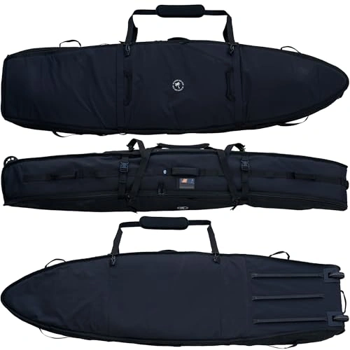 Click to view Ho Stevie! Surfboard Coffin Bag With Wheels for 4 Surfboards