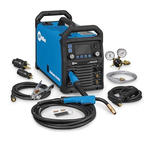 Click to view Miller Multimatic 215 PRO Multiprocess Welder – MIG, DC TIG &amp; Stick Welding Machine