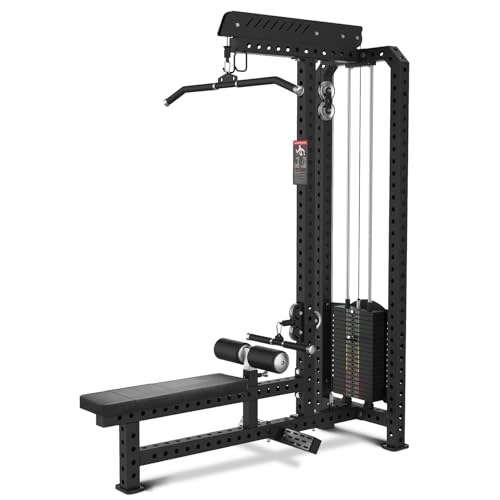 Click to view Commercial Lat Pulldown and Low Row Machine 2 in 1 with 220LBS Weight Stack