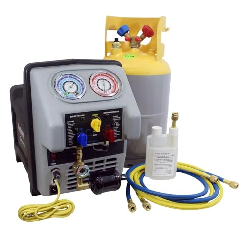 Click to view Mastercool 69360-22 Twin Turbo Refrigerant Recovery Machine for Refer Units