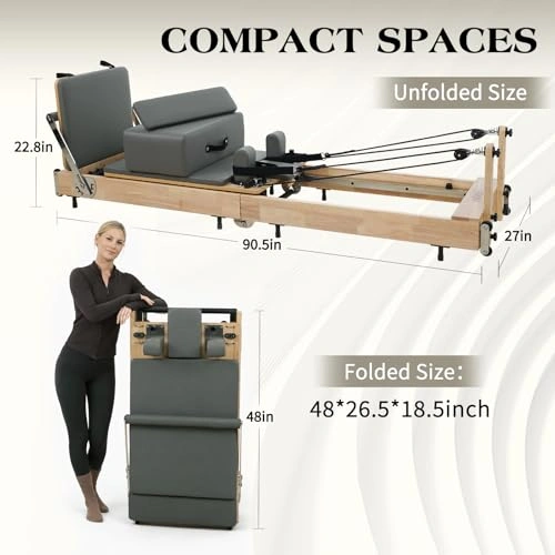 Click to view Gymfrog Foldable Pilates Reformer Bed for Home and Studio Use