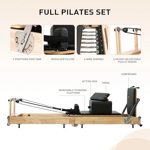 Click to view Gymfrog Foldable Pilates Reformer Bed for Home and Studio Use
