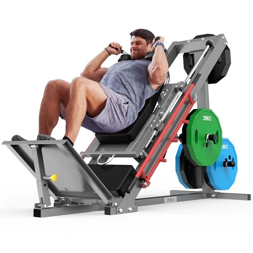 Click to view Hack Squat and Leg Press Combo Machine with Linear Bearing Guide Rails