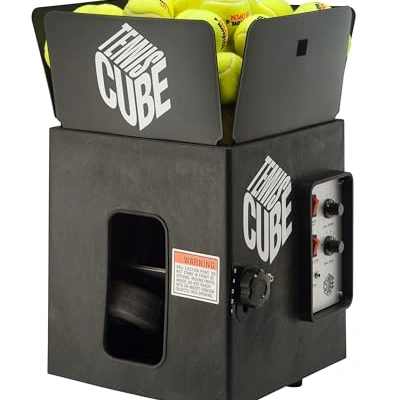 Click to view Sports Tutor Tennis Cube Ball Machine with Random Oscillator