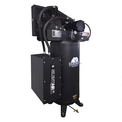 Click to view POLAR AIR Industrial 3-Cylinder Silent Air Compressor 5HP 60 Gal