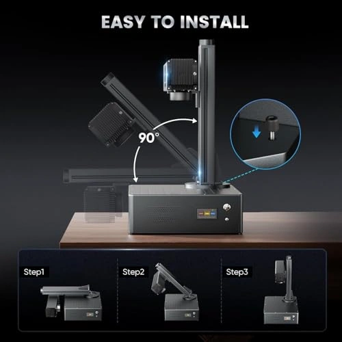 Click to view Monport Autofocus 60W MOPA Fiber Laser Engraver with 3D and Deep Engraving