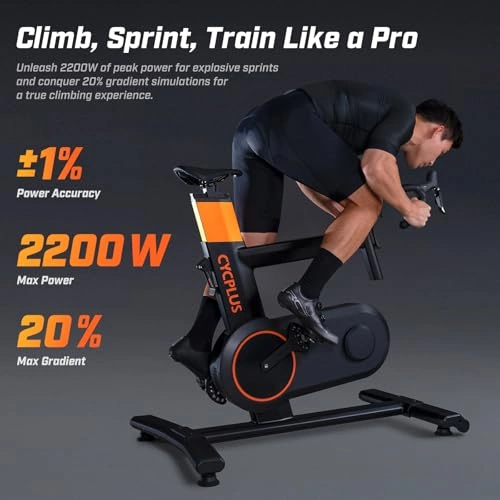 Click to view CYCPLUS T7 Resistance Trainer Smart Bike with 2200W Motor and Virtual Shifting