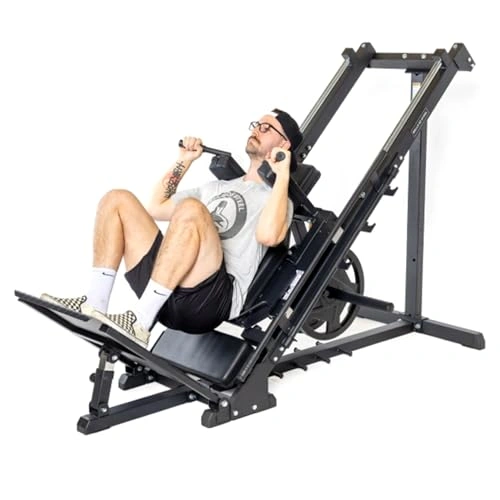 Click to view Leg Press Hack Squat Machine by Bells of Steel, 2-in-1 Compact Leg Press for Home and Commercial Gym