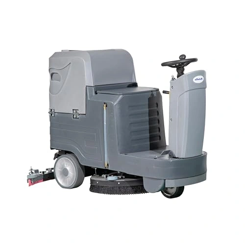 Click to view Lanstixr Ride-On Floor Scrubber Machine with 21-inch Brush and 38-inch Squeegee