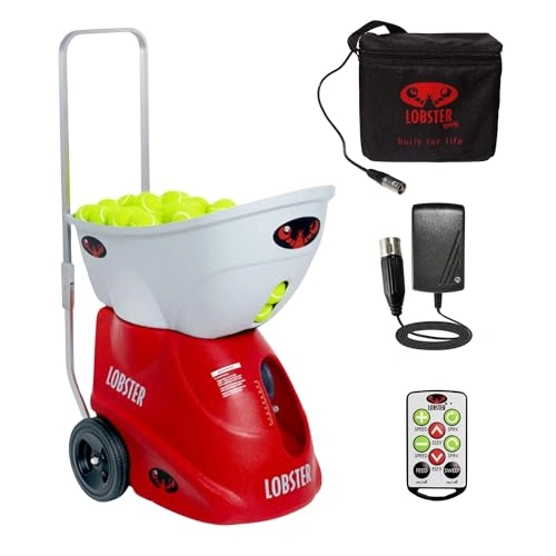 Click to view Lobster Sports Elite Two Tennis Ball Machine with Adjustable Speed and Spin