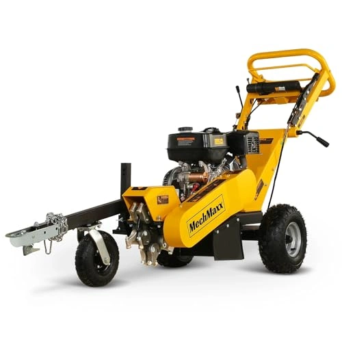 Click to view MechMaxx 15 Inch DUCAR 420cc Gasoline Stump Grinder with Tow Bar and Alloy Teeth