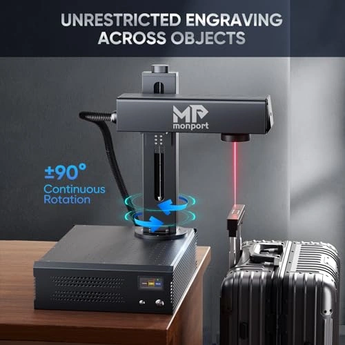 Click to view Monport Autofocus 100W MOPA Fiber Laser Engraver with 3D and Deep Engraving