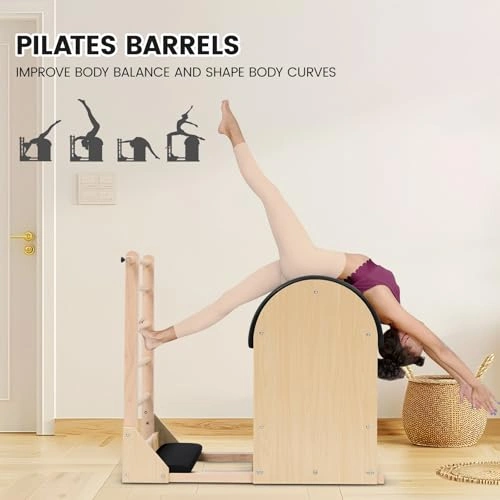 Click to view Dawot Ladder Barrel Pilates Equipment for Home Workout Yoga Fitness Gym