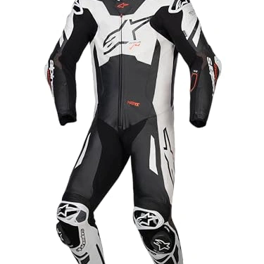 Click to view Alpinestars GP Plus V4 Sprint 1-Piece Leather Suit 56 Black White Red Fluo