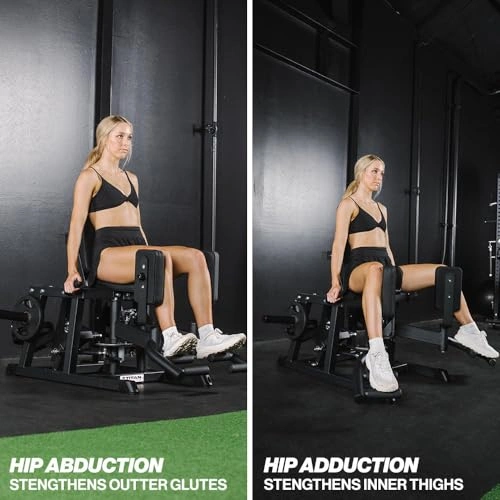 Click to view Titan Fitness Plate-Loaded Hip Abductor and Adductor Exercise Machine