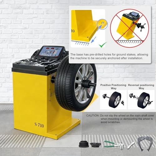 Click to view MutsMover Wheel Balancer Machine for 10-24 Inch Rims with Manual Input and Multiple Modes