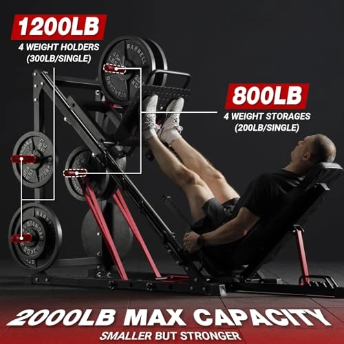 Click to view Mikolo 45 Degree Leg Press Machine for Home Gym and Strength Training