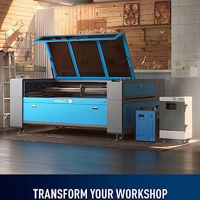 Click to view OMTech 150W CO2 Laser Engraver with Autolift Autofocus and Air Assist
