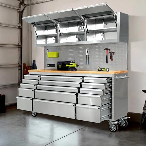 Click to view CT Copper Tailor 72-inch Rolling Tool Chest with Power Strip and Storage