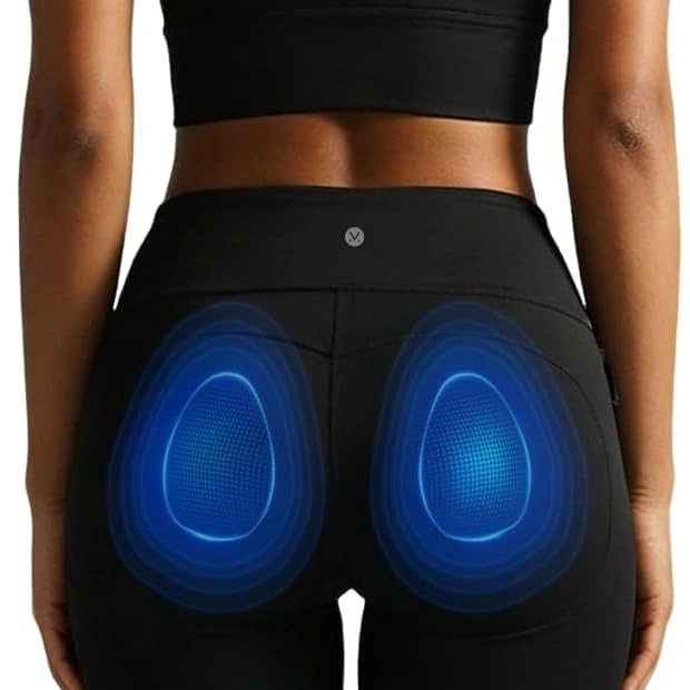 Click to view ## MEGELIN 2-Piece Shaping Set Leggings and Vest for Home Fitness, Black