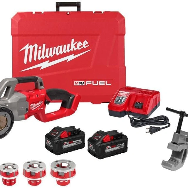Click to view M18 FUEL One-Key Cordless Brushless Compact Pipe Threader Kit with Batteries