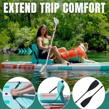 Click to view Niphean PRO Extra Large Paddle Board 12'6" Inflatable Stand Up with Seat and Gauge