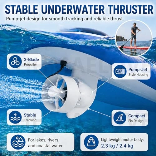 Click to view Electric Surf Fins and Inflatable SUP Electric Fin Kit for Paddle Boards and Kayaks