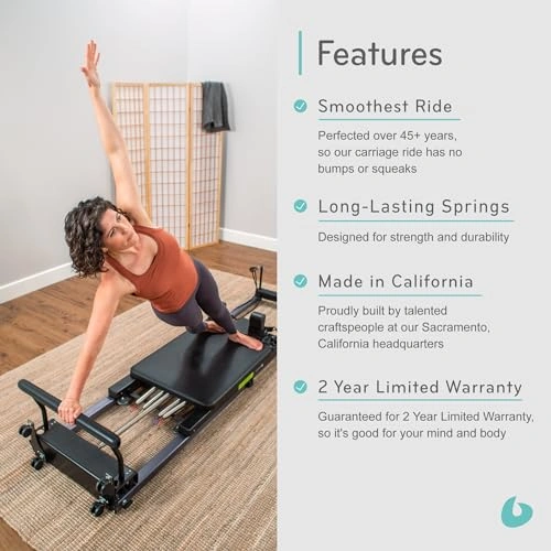 Click to view Balanced Body Metro IQ Pilates Reformer with Library Wheels